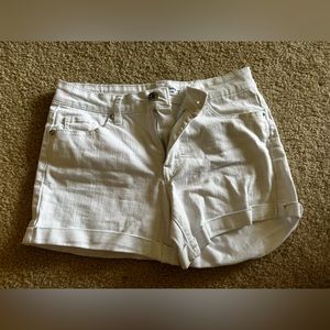 White Jean Shorts